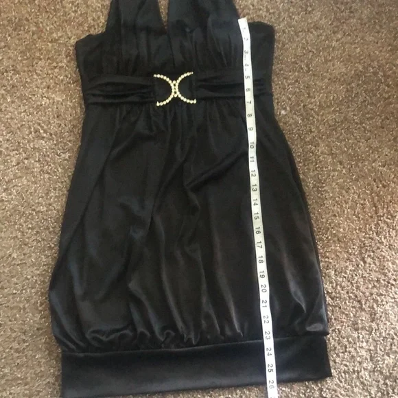 Taboo black jeweled mini halter dress size medium/small - Picture 15 of 16